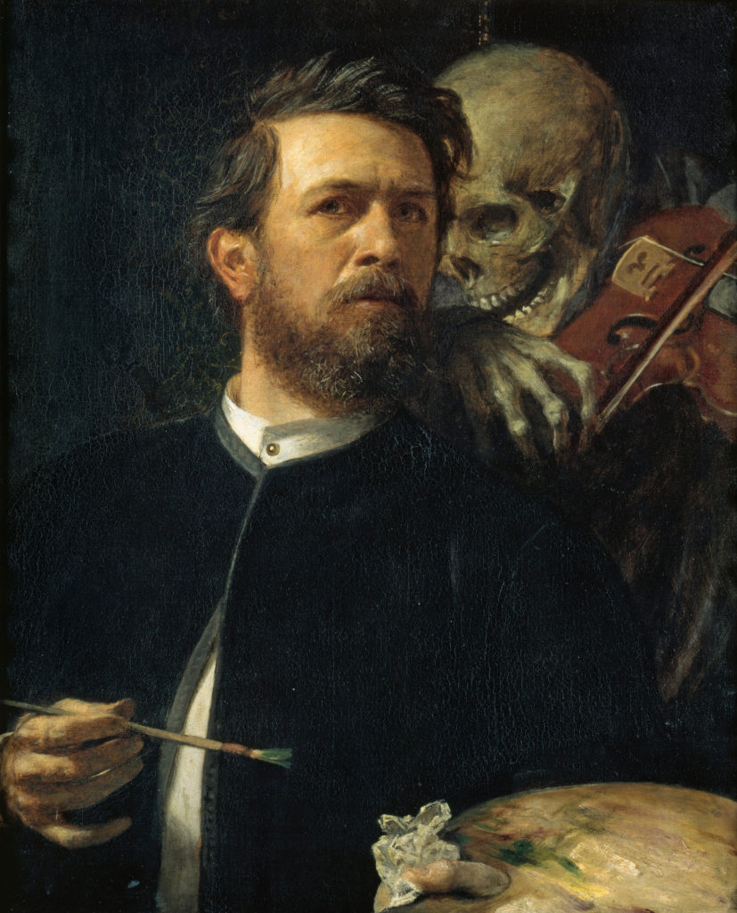 Arnold Böcklin Selbstporträt mit fiedelndem Tod