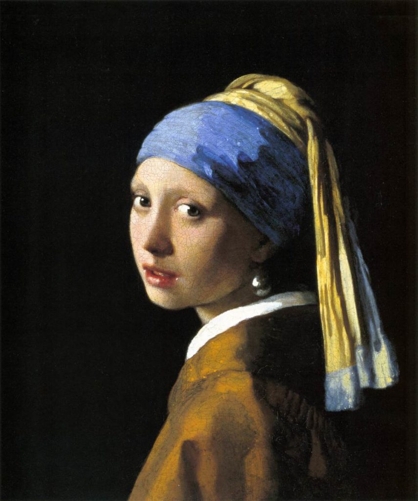 Jan Vermeer Mädchen mit dem Perlenohrgehänge berühmtes Gemälde Bild von Jan Vermeer